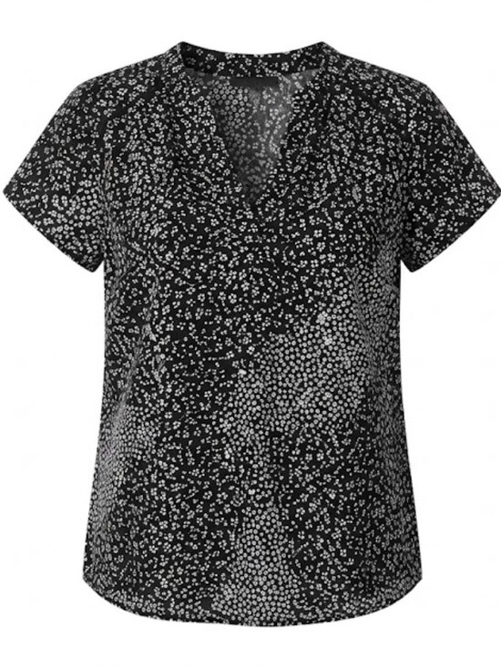 Mod Lusive Tops - Floral Black & White Women’s Top | Size 1X | Mod Lusive | 100% Polyester